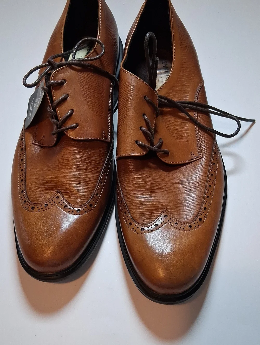 Kenneth Cole Classic Men's Tan Brogue Derby Shoes